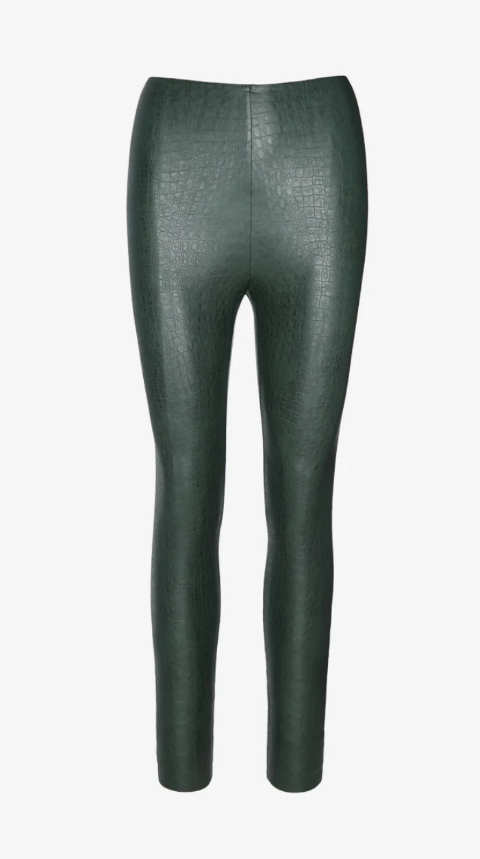 Faux Leather Animal Legging