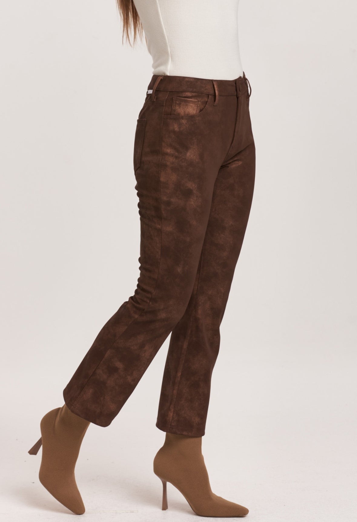 Brown Shimmer Jeanne Pants