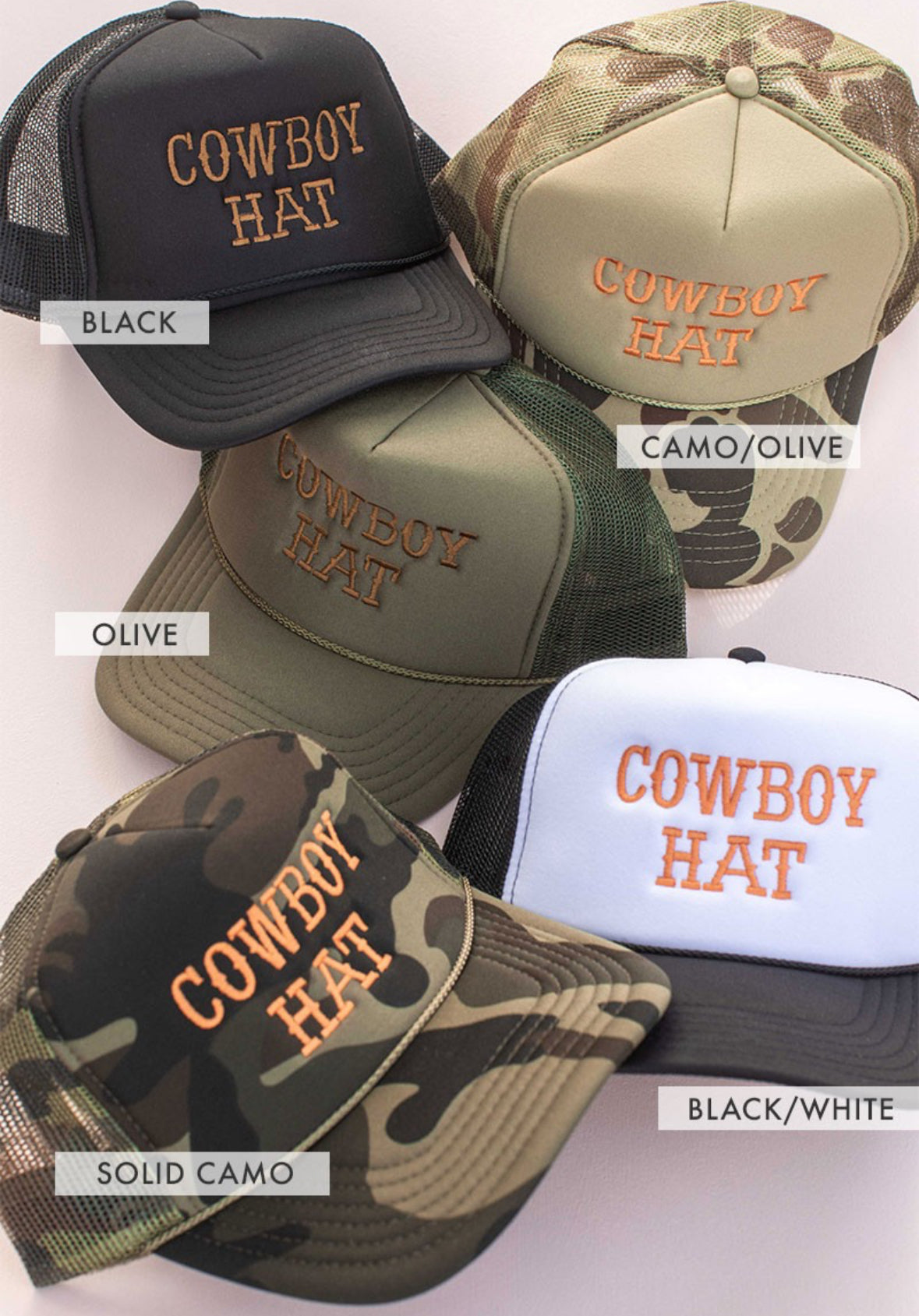 Embroidered Cowboy Trucker Hat – A Gallerie