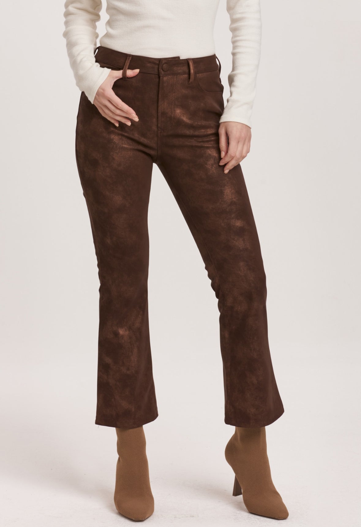 Brown Shimmer Jeanne Pants