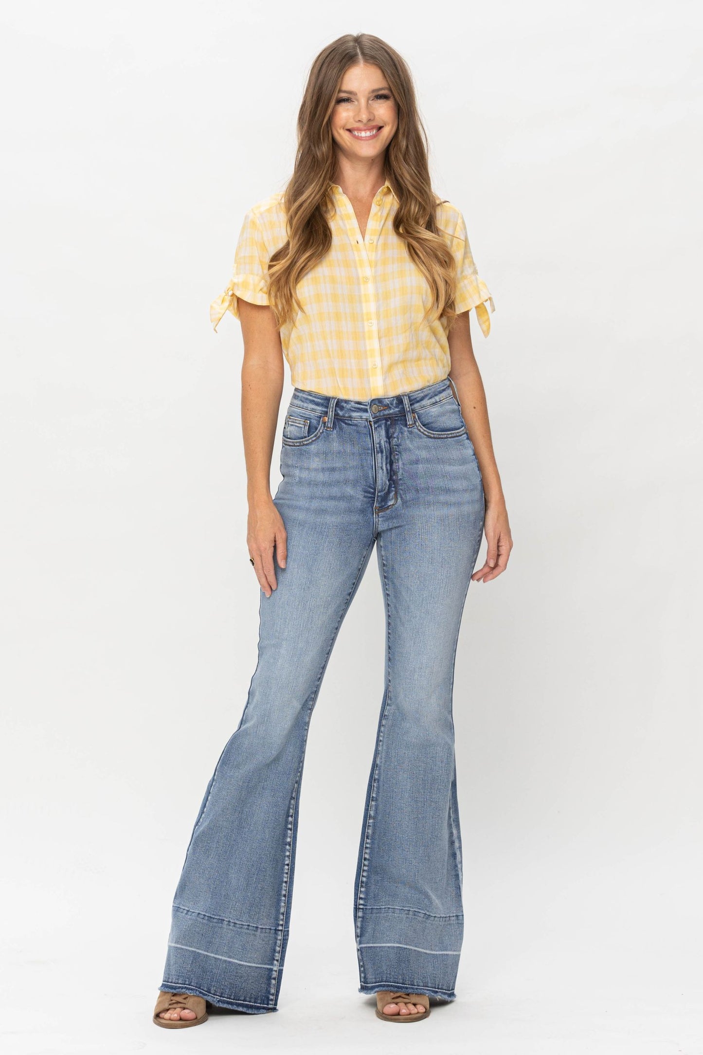 High Waist Tummy Control Release Hem Jeans