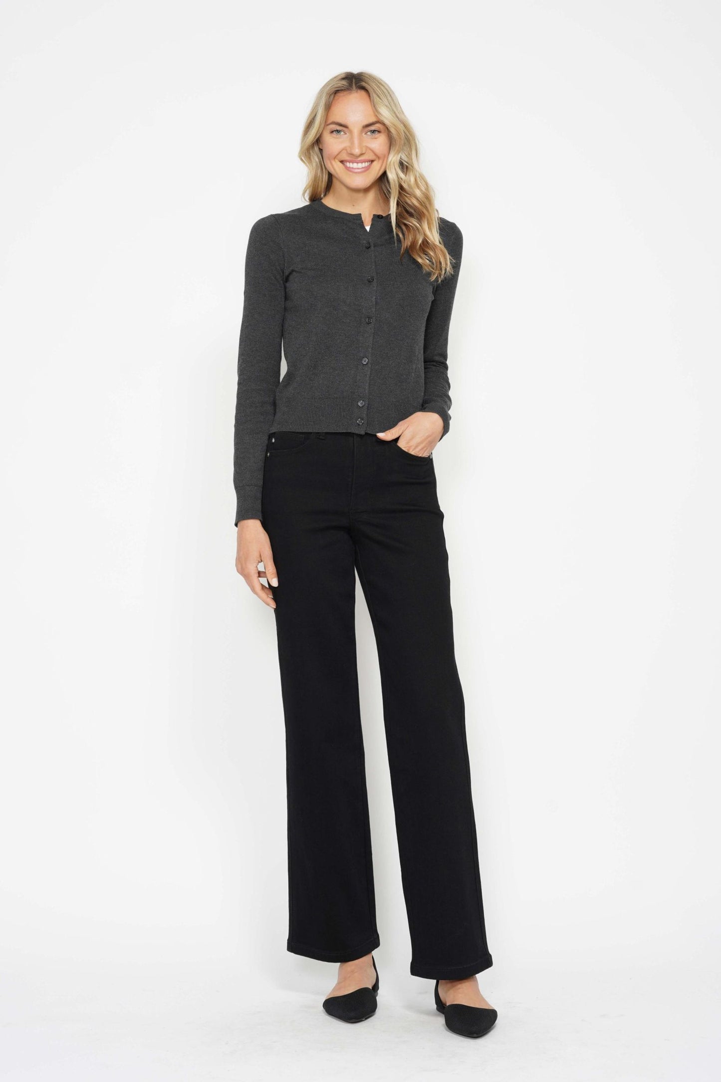 Tummy Control Black Classic Straight Jeans