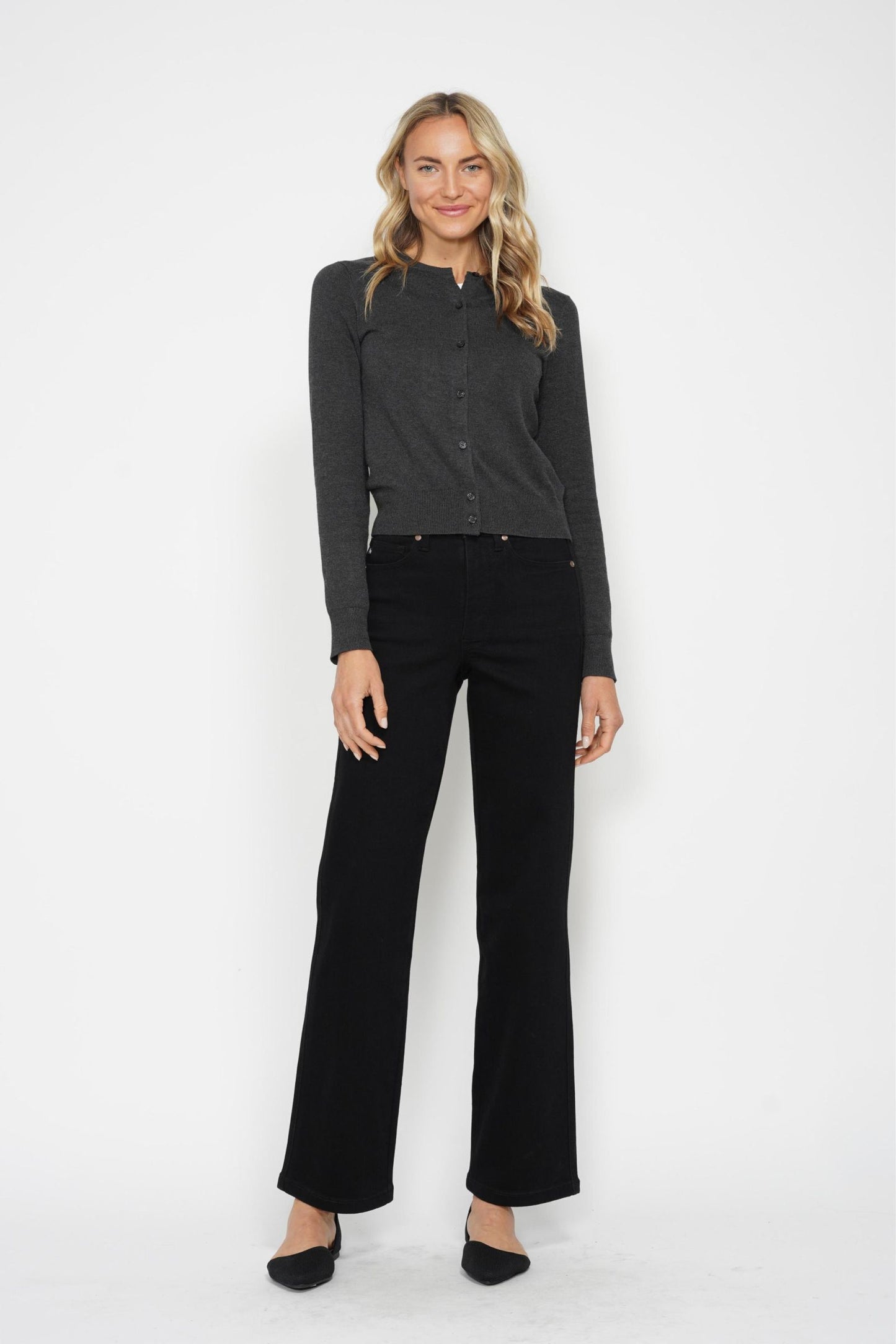 Tummy Control Black Classic Straight Jeans