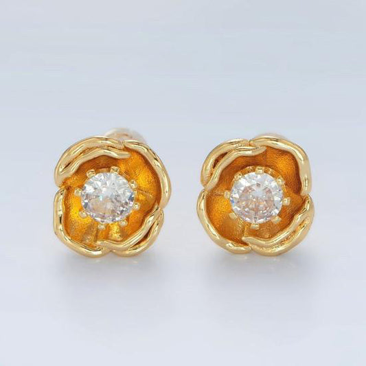 Golden Hour Flower Studs