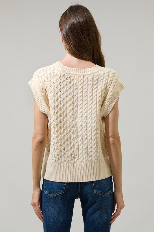 Tracy Cable Knit Sweater Vest