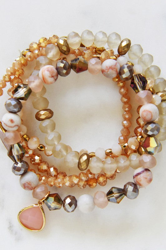 Neutral Crystal Stretch Bracelets