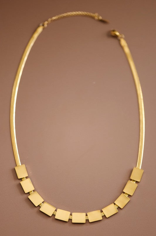 Gold Bars Chain Necklace