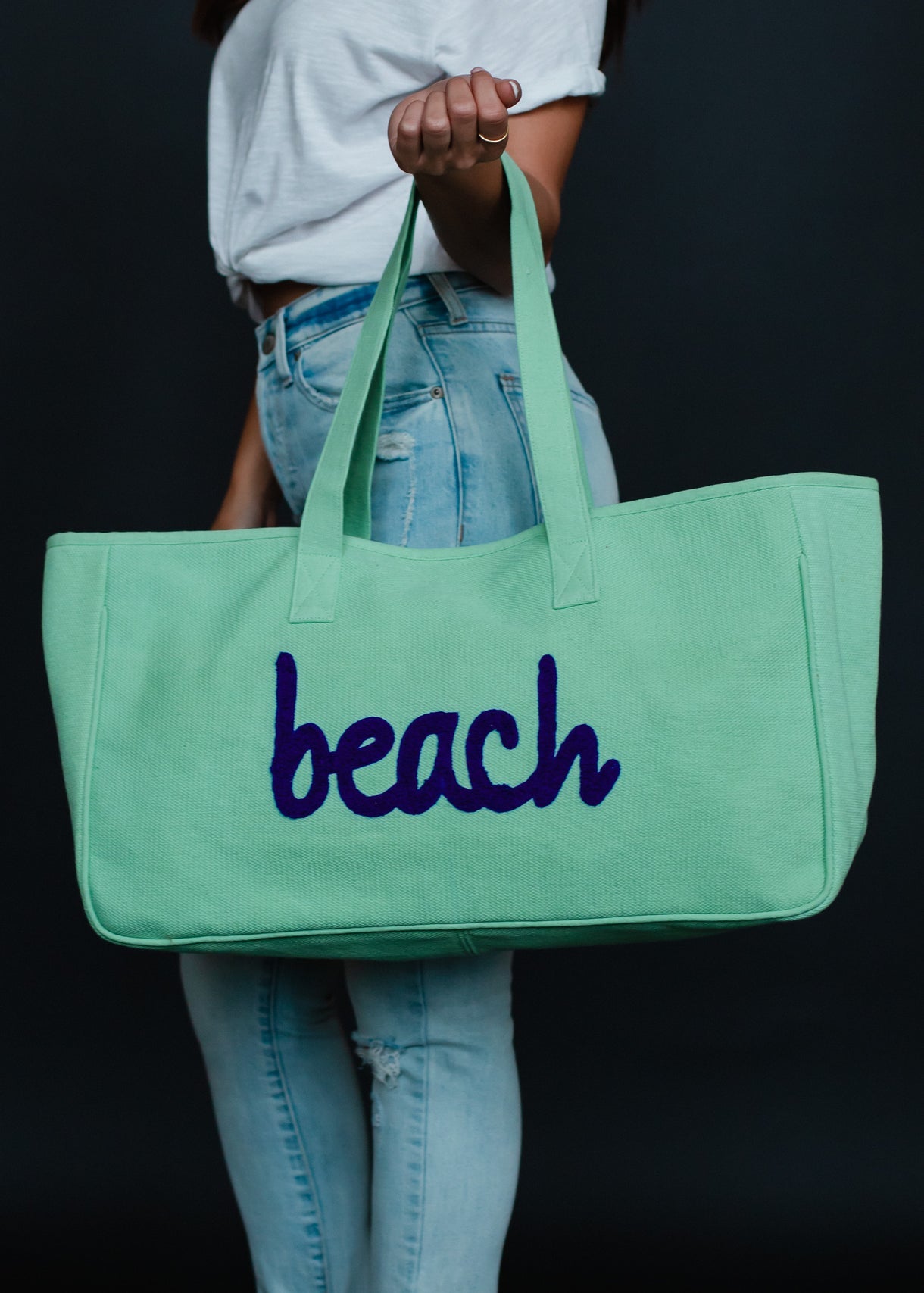 Mint Beach Tote Bag