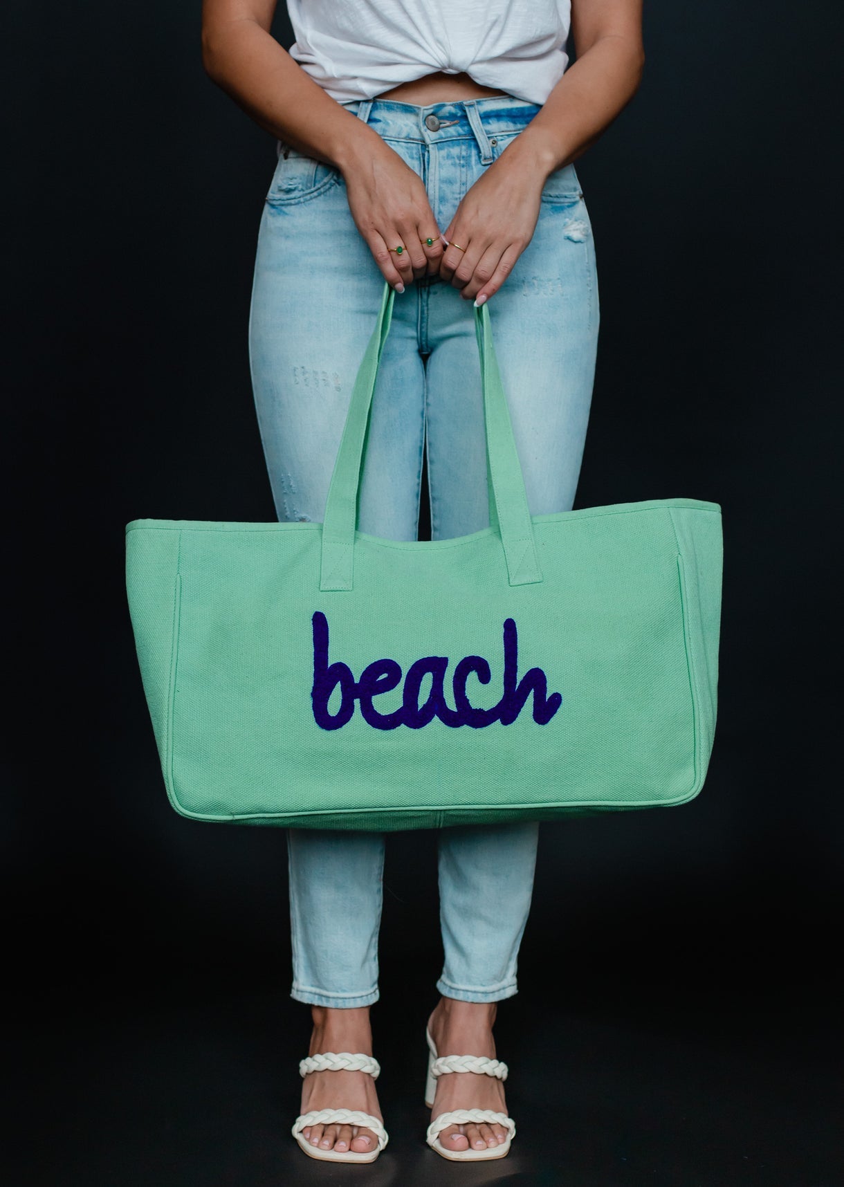 Mint Beach Tote Bag