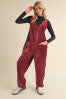 Velvet Burgundy Jumpsuit