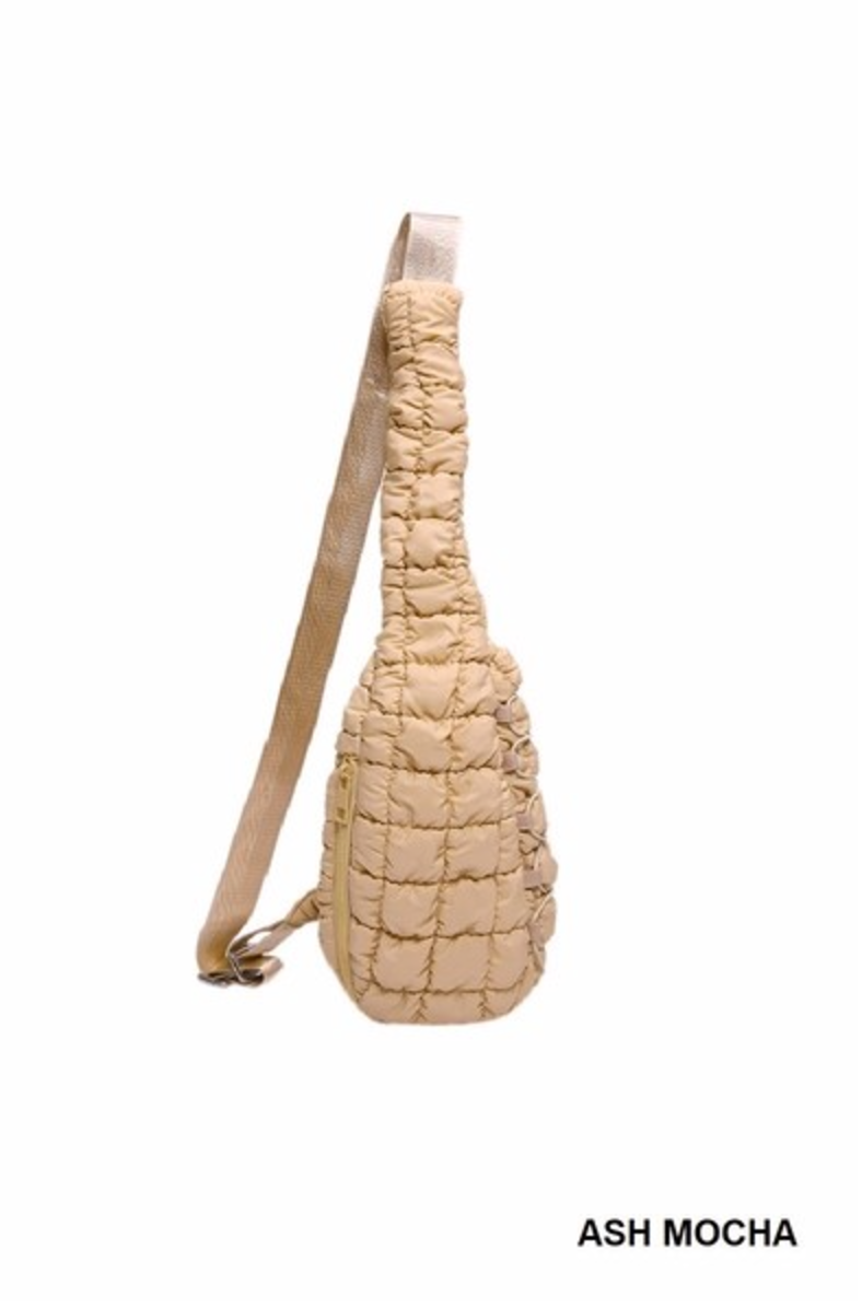 Quilted Puffy Crossbody Sling Bag